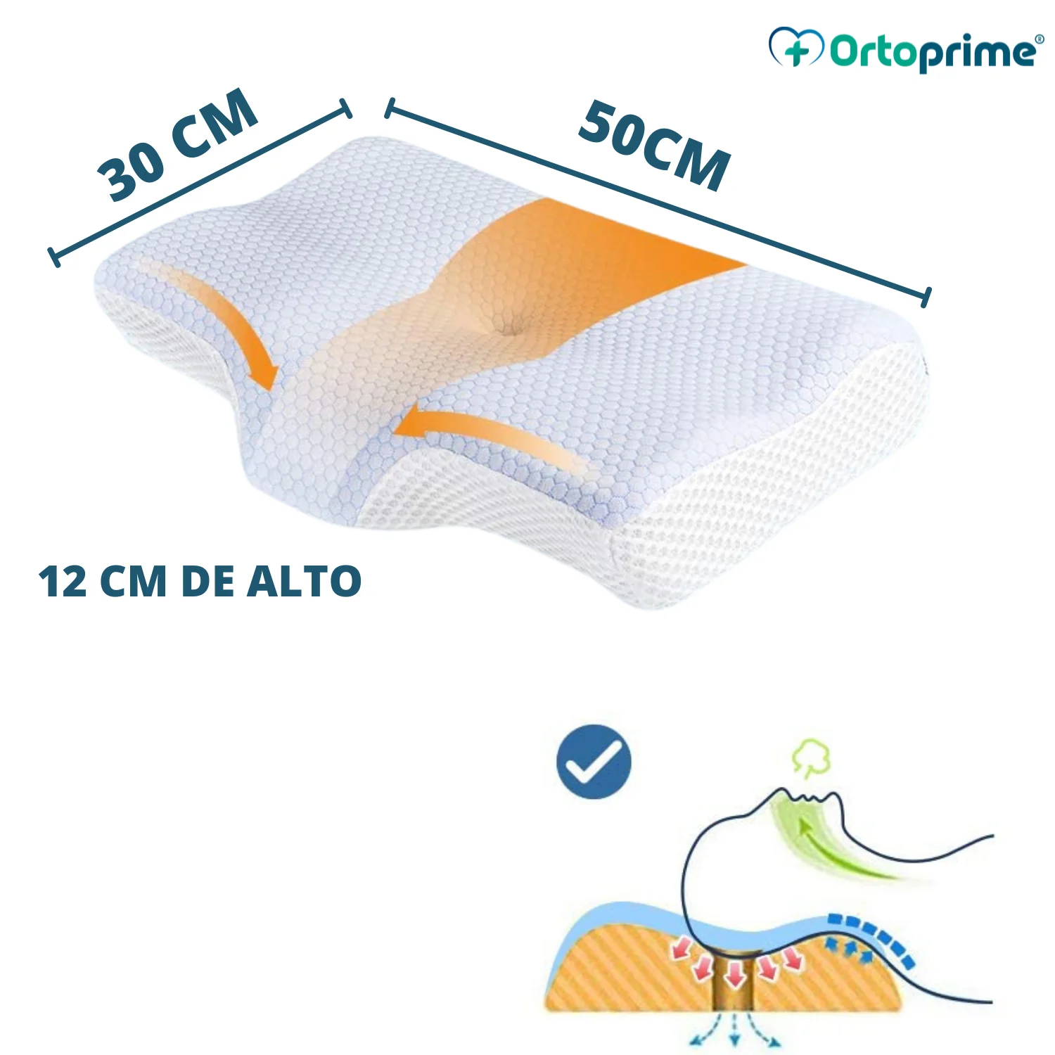 Almohada Cervical Ergonómica Viscoelástica  | Descanso Reparador - Image 10