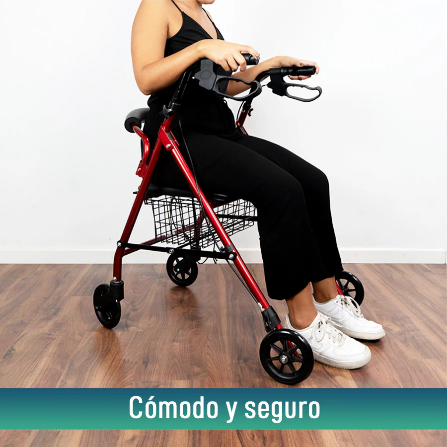 ALQUILER MENSUAL Andador Ortopédico Plegable Rollator Cuatro Ruedas - Image 3