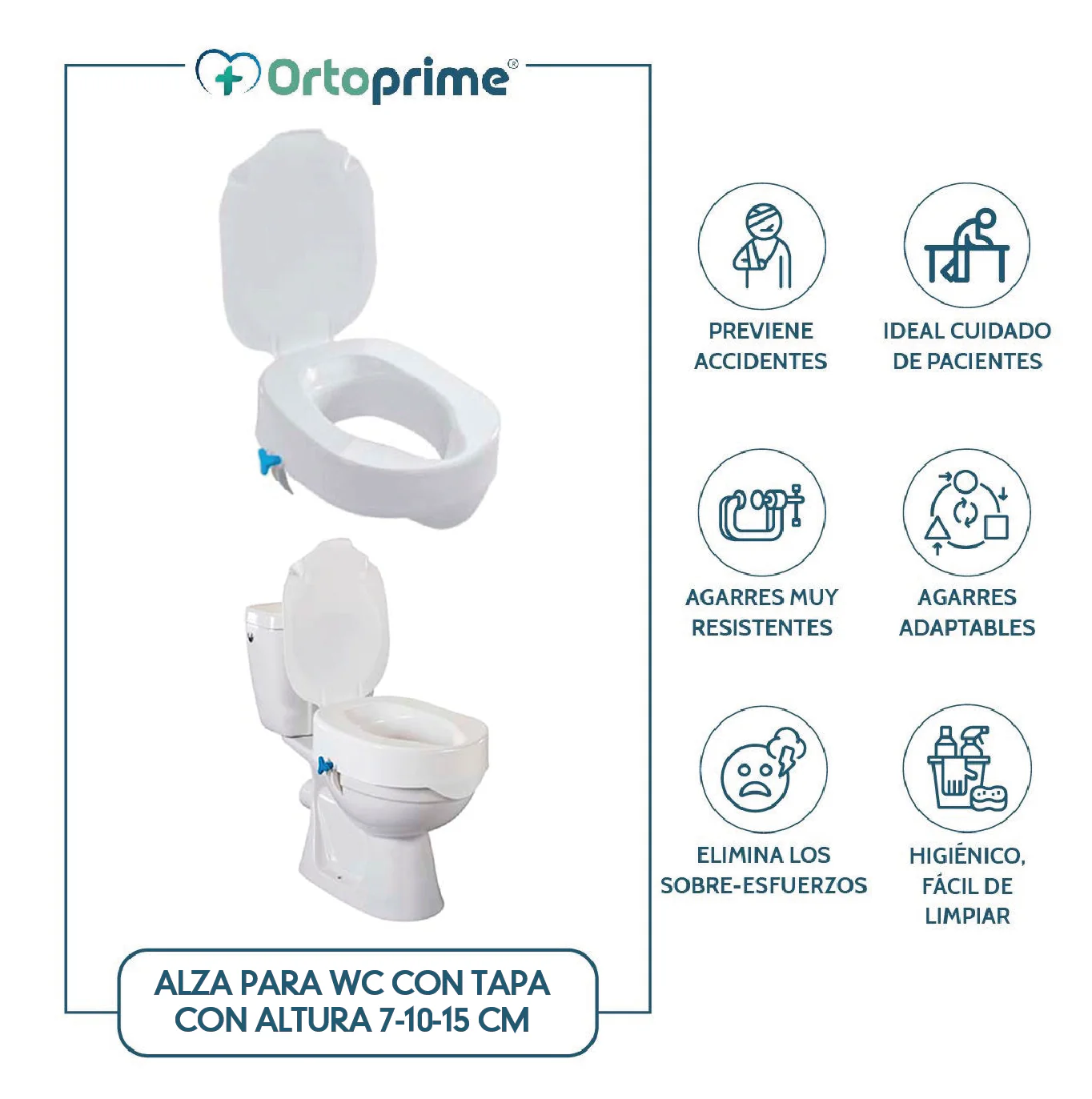 Alza para WC con Tapa con Altura 7-10-15 cm | Modelo Universal - Image 4