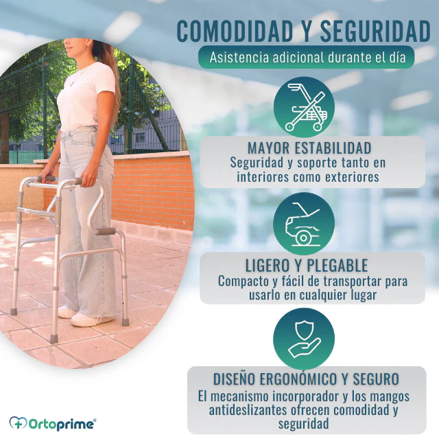 Andador para Adultos con Incorporador | Caminador Aluminio Plegable - Image 2
