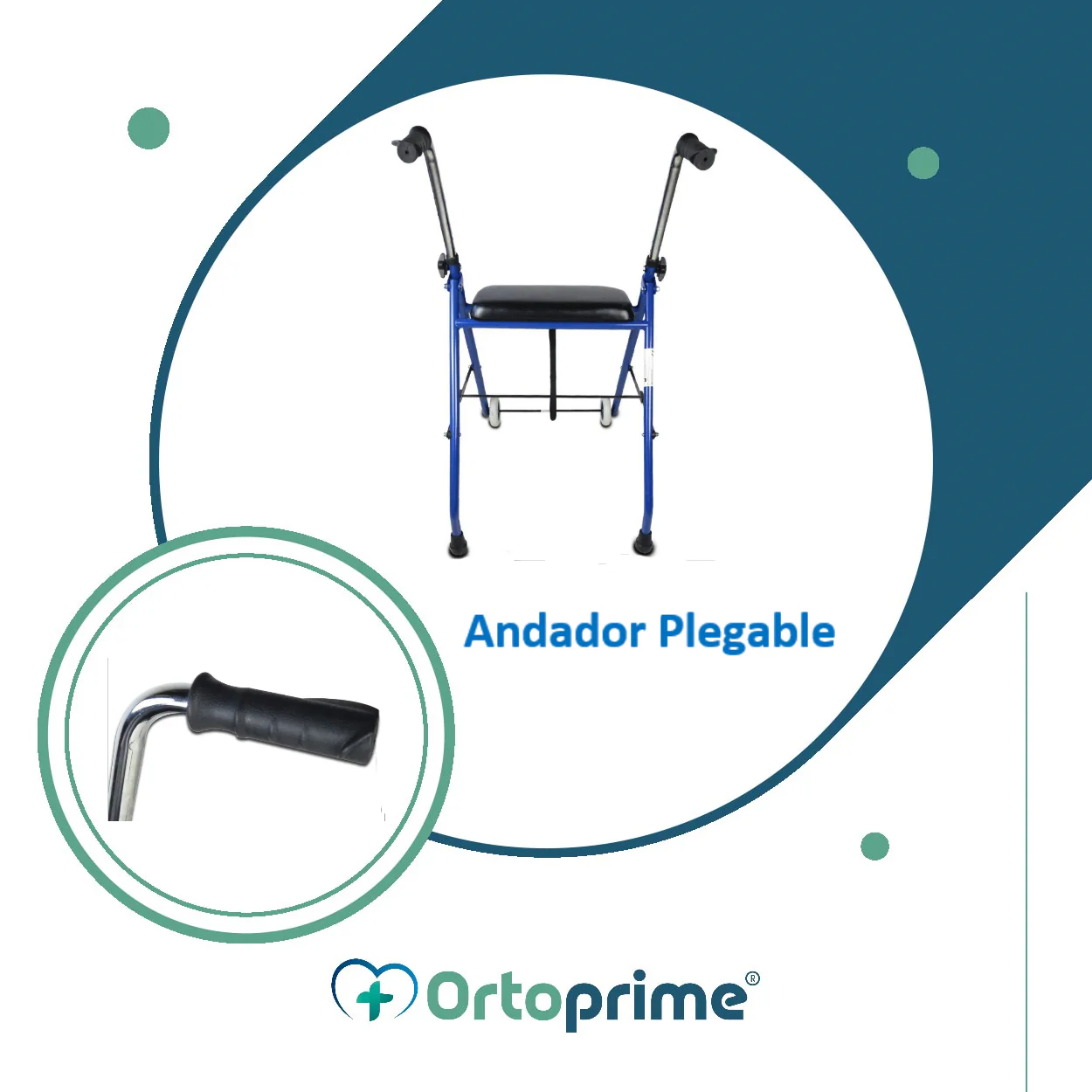 Andador Ortopédico Plegable con Asiento Acolchado - Image 3