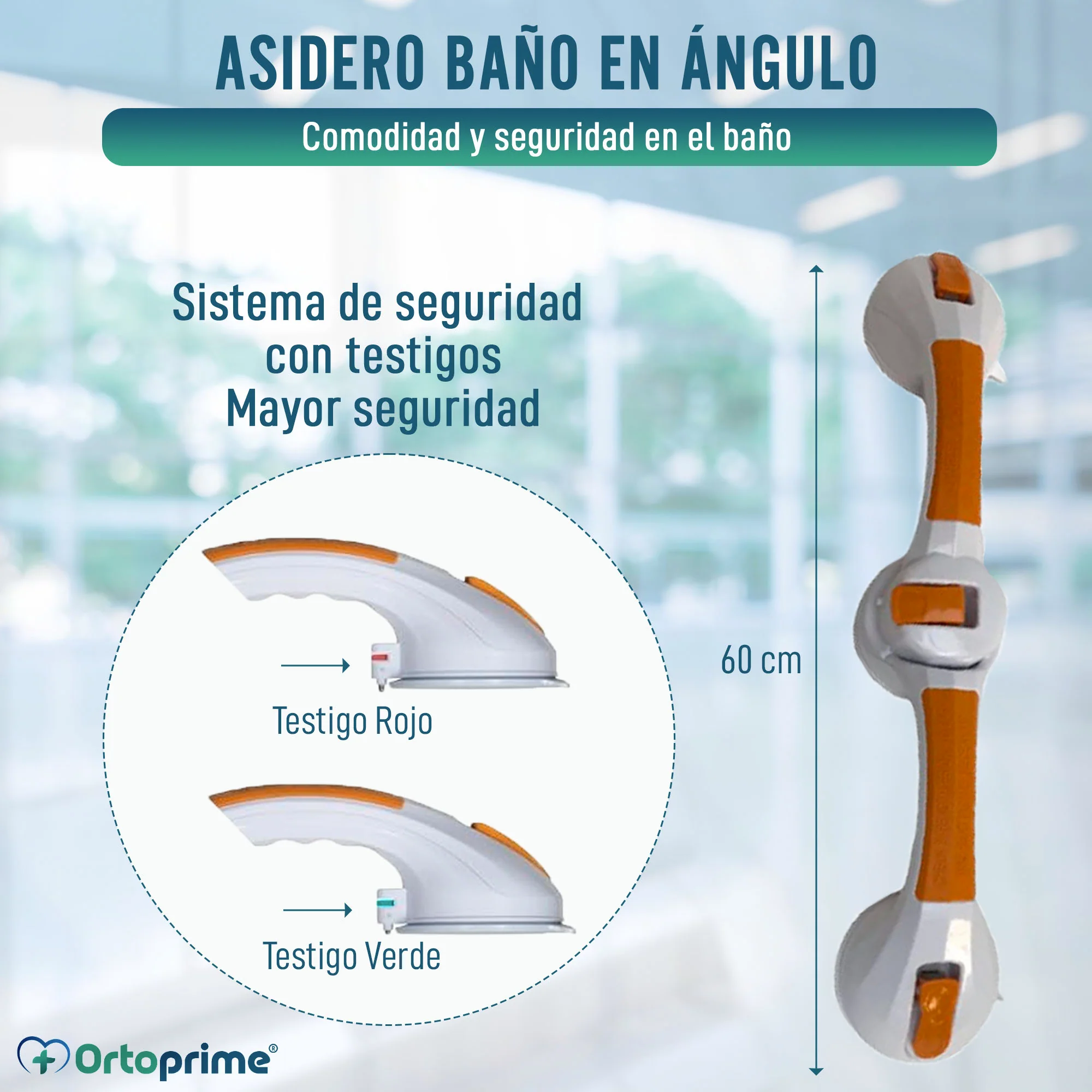 Asidero Baño en Ángulo con Indicadores de Bloqueo en Ventosas - Image 5