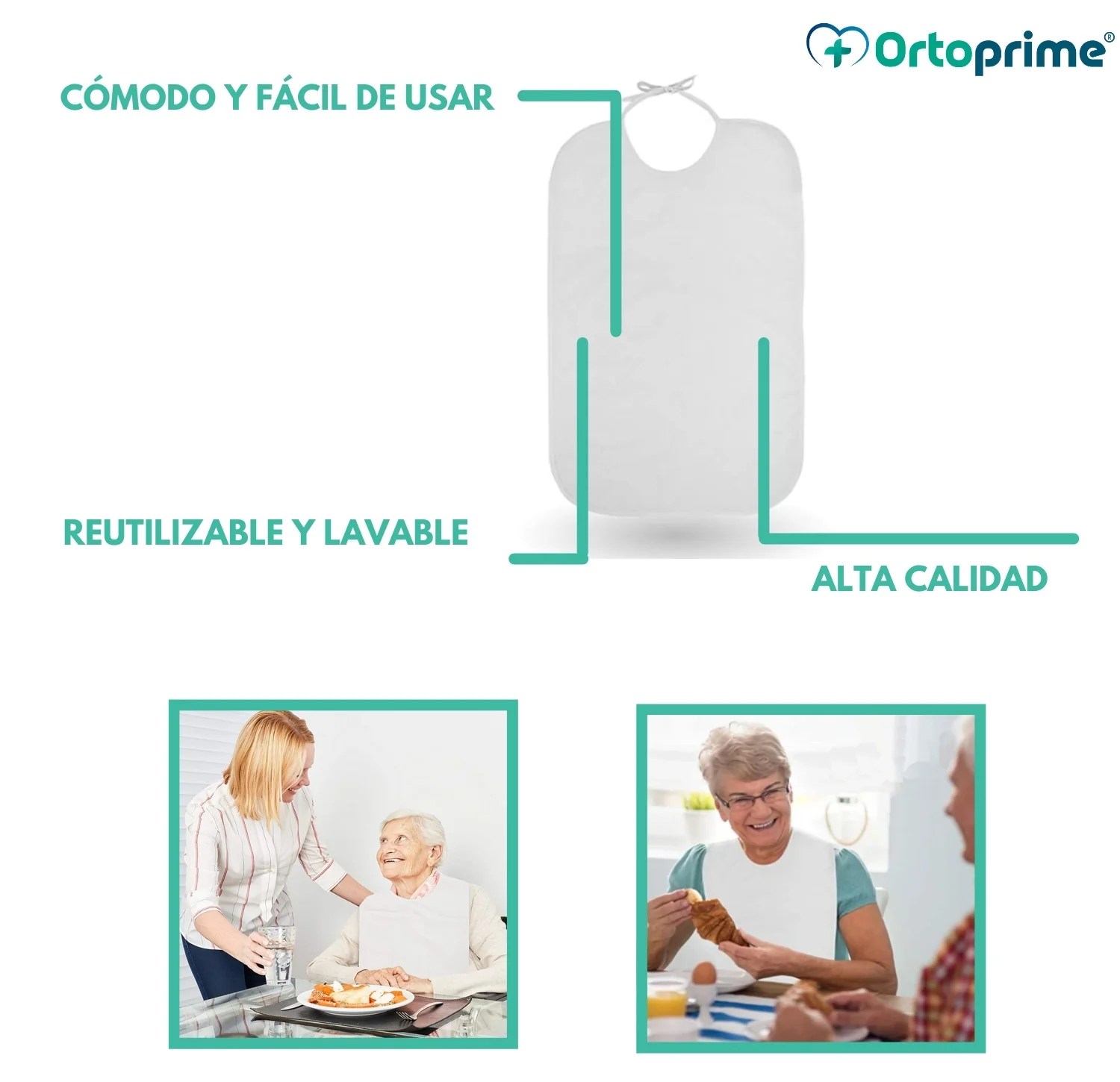 Babero Impermeable - Reutilizable para Adultos Mayores - Image 8