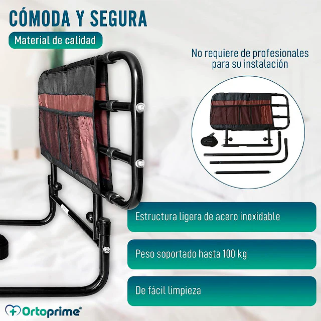 Barandilla para la Cama de Adulto con Bolsillos y Ajustable - Image 3