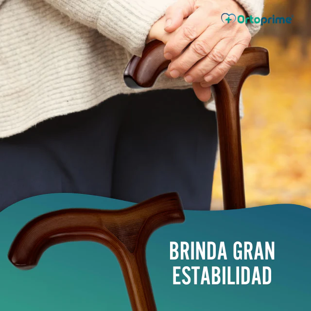 Bastón Anciano de Paseo Madera Liso | Empuñadura Derby - Image 6