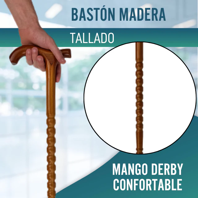 Bastones de Madera Ortopédicos Mango Derby | 4 Diseños - Image 4