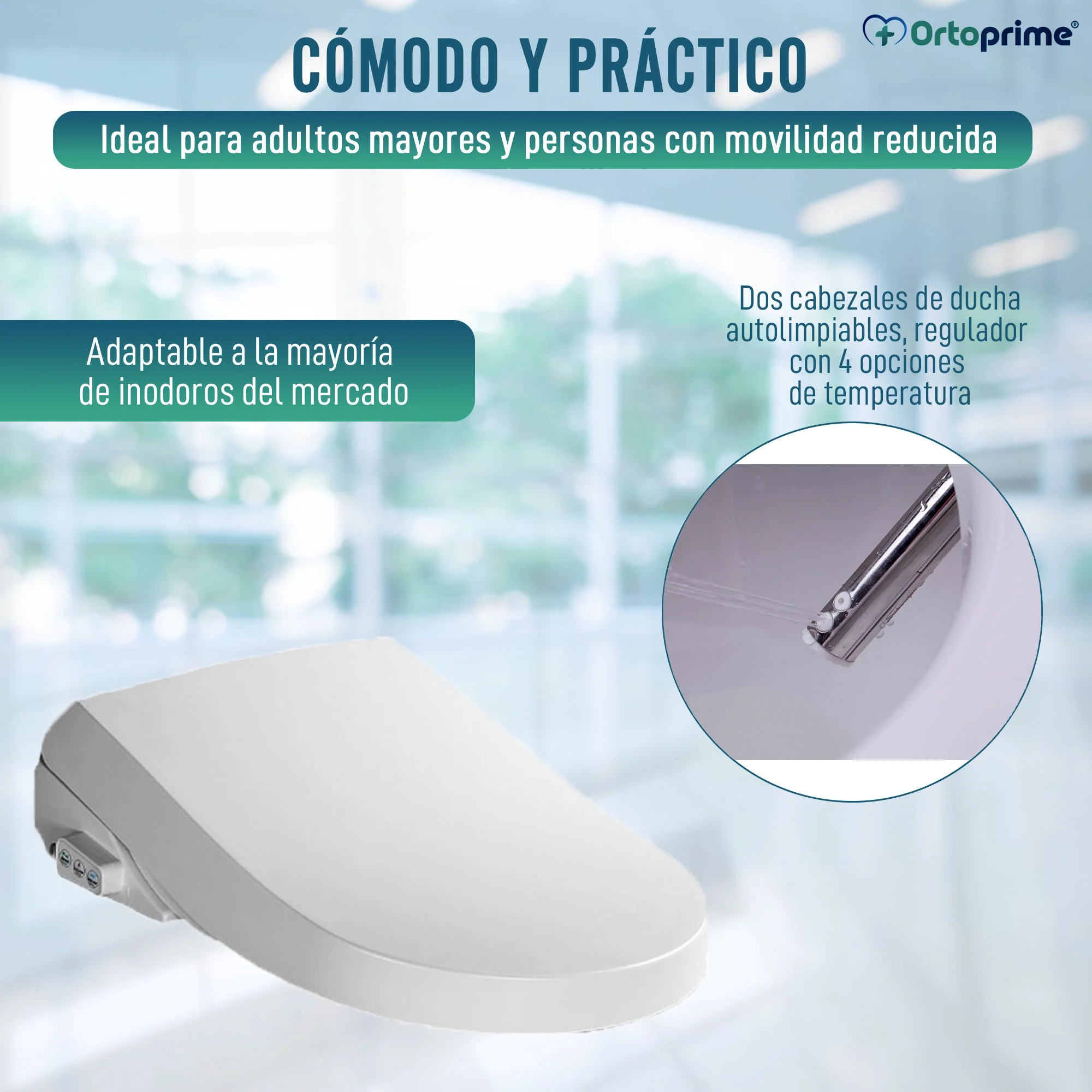 Bidet para Inodoro Lavado y Secado con Control de Mando - Image 3