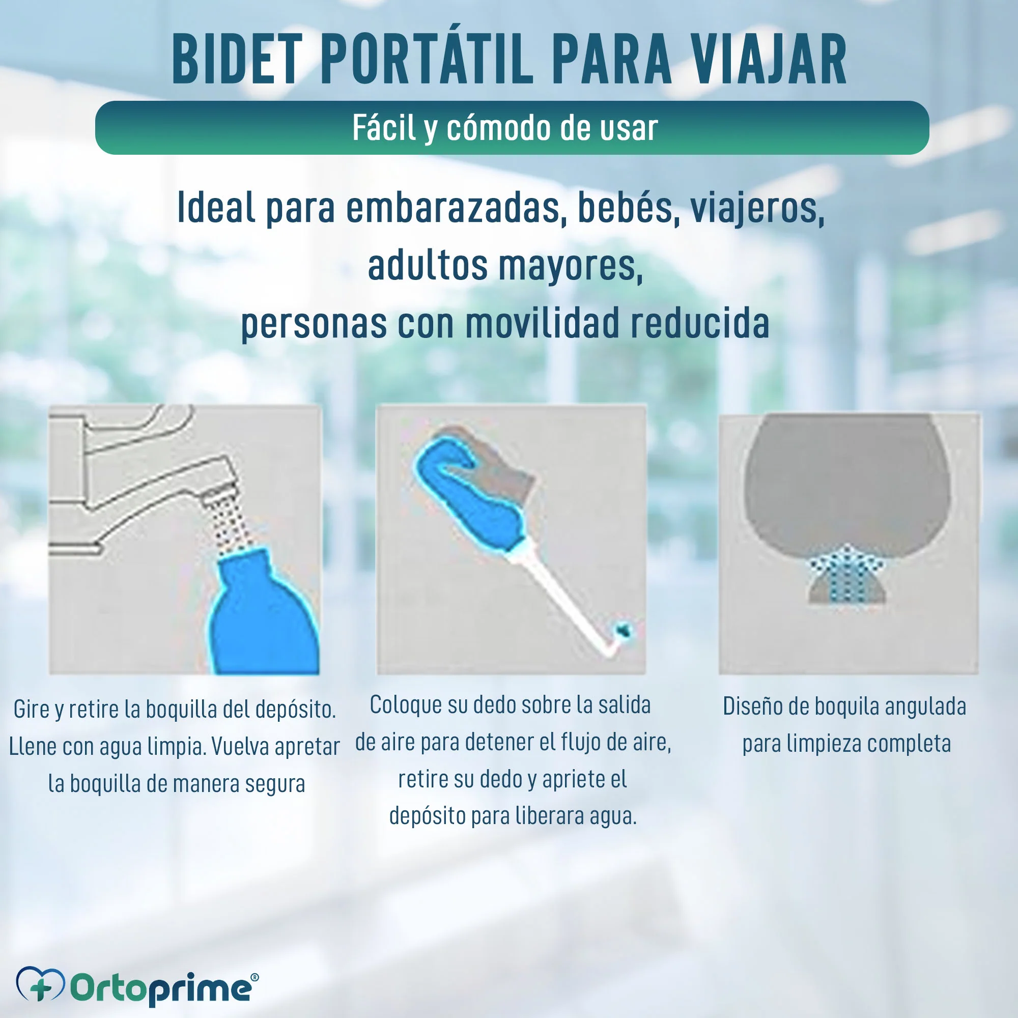 Bidet Portátil Botella Especial para Viajar | Capacidad 400 ml - Image 2