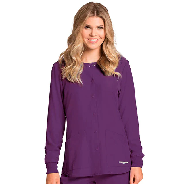 Chaqueta Enfermera de Botones Abrigada 4 Bolsillos | Por Tallas - Image 4