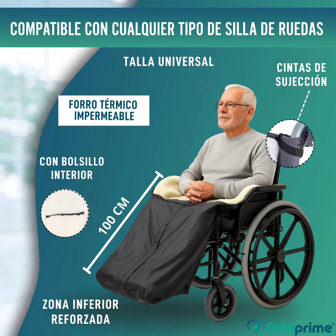 Cubrepiernas Silla de Ruedas Térmico Manta Impermeable - Image 2