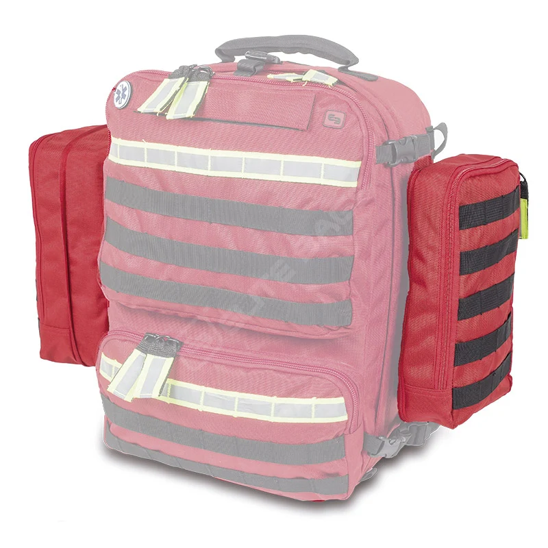 EB02.036  Bolsillos laterales molle para el paramed’s, 1000D Polyester rojo - Image 3