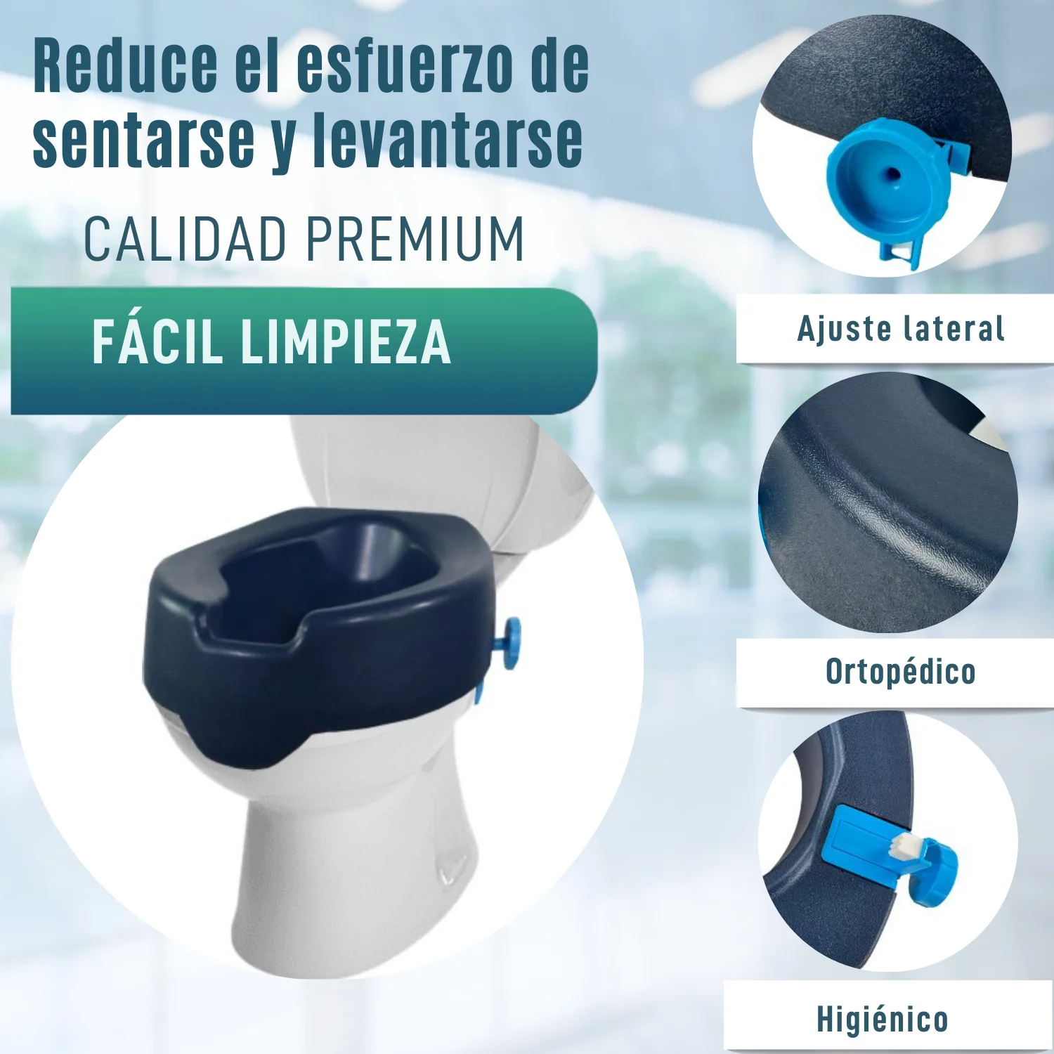 Elevador WC 10 cm Blando | Alzador WC Adultos - Image 2