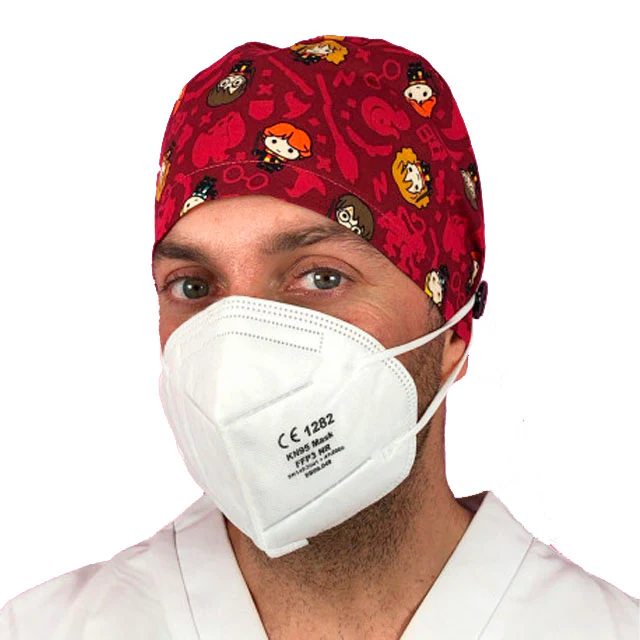 Gorros de Quirófano para Pelo Corto con Botones | Estampados - Image 2