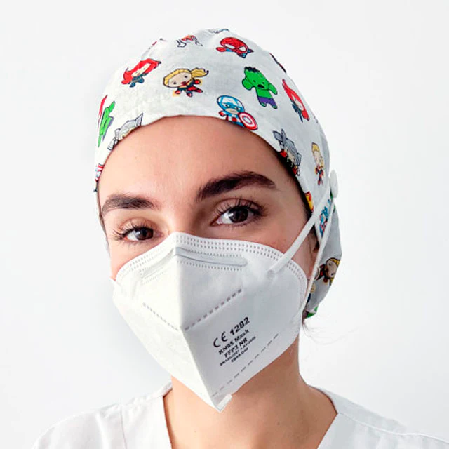 Gorros de Quirófano para Pelo Largo con Botón | Estampados - Image 12