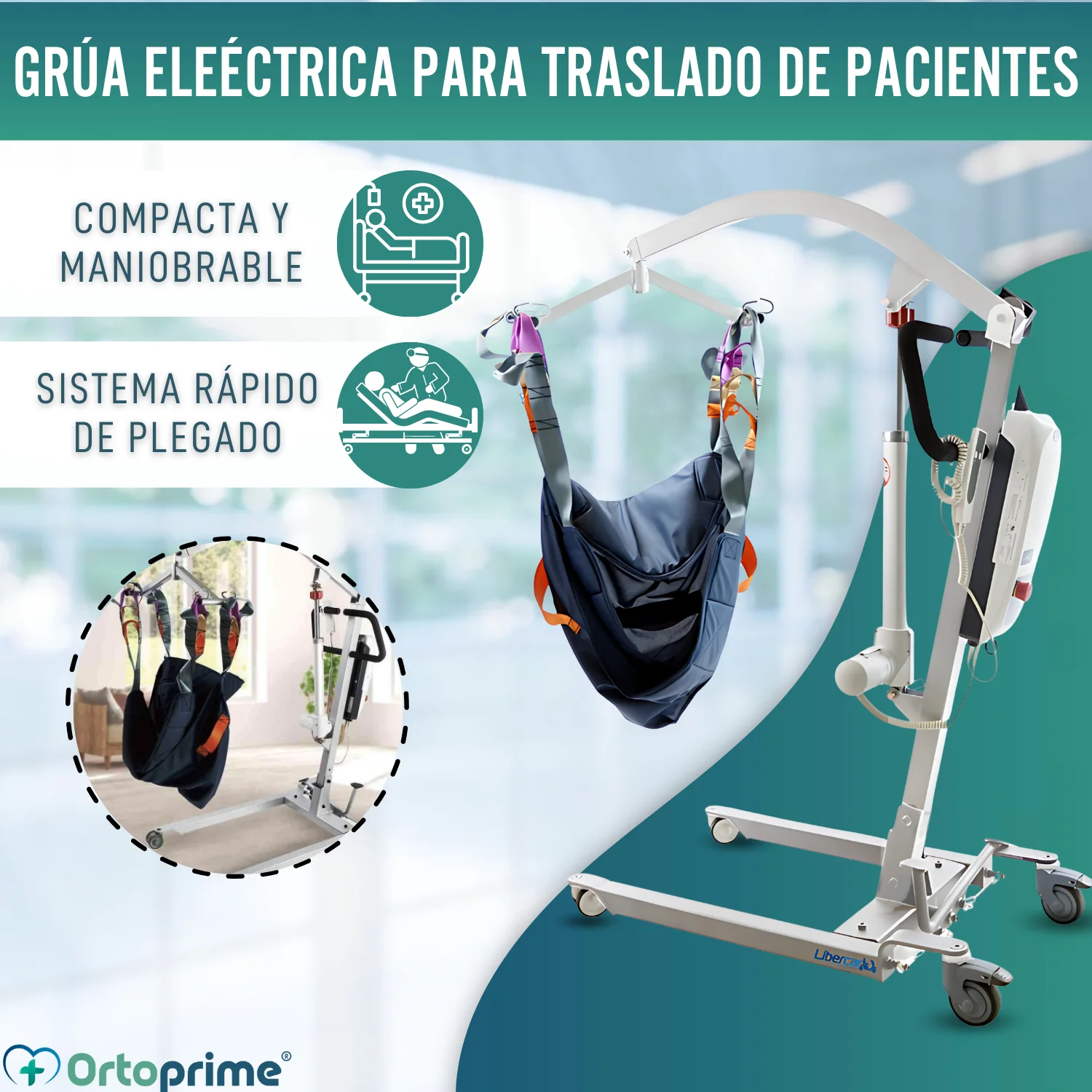 Grúa Ortopédica | Arnés con Soporte de Cabeza Incluido - Image 6