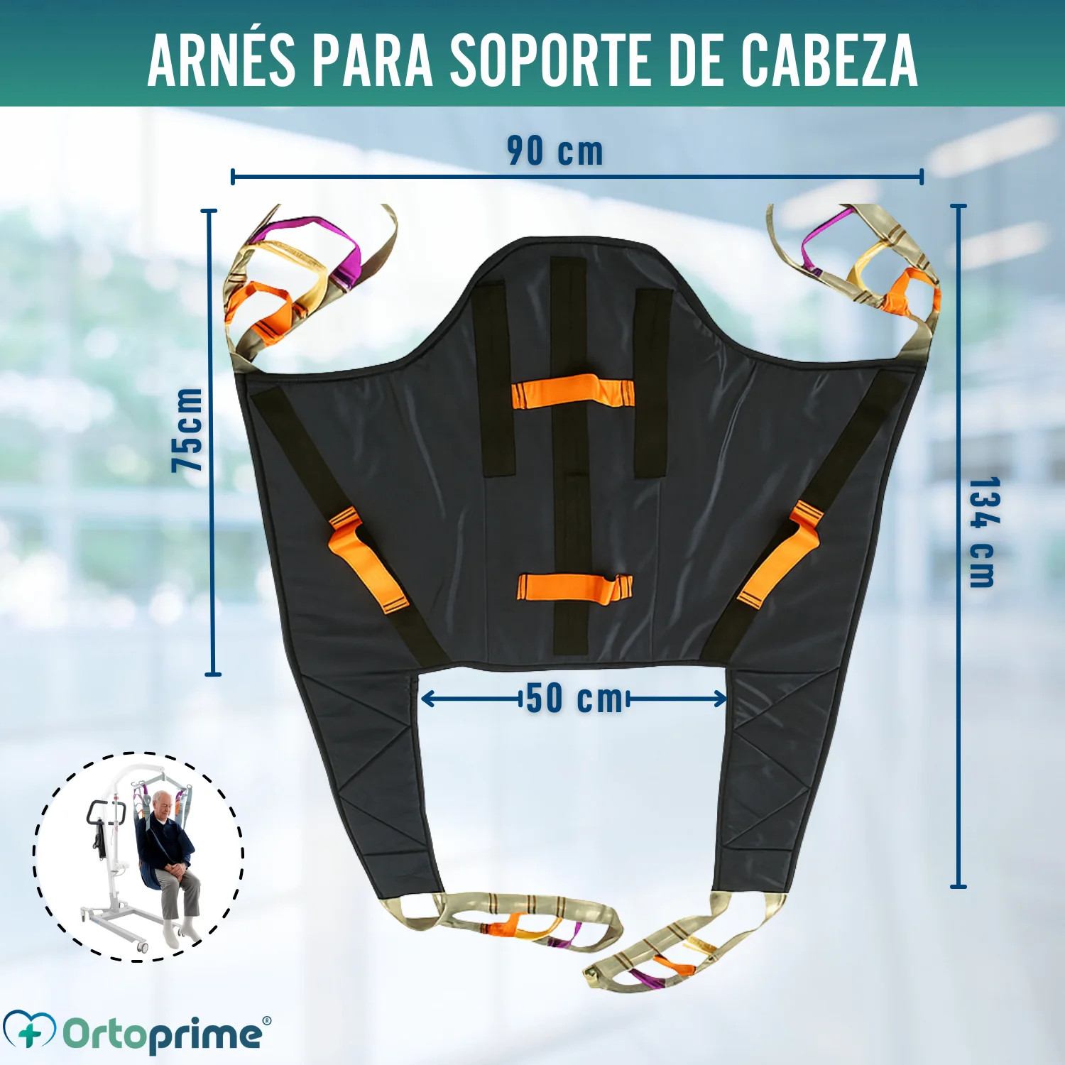 Grúa Ortopédica con Arnés para Soporte de Cabeza Incluido - Image 3