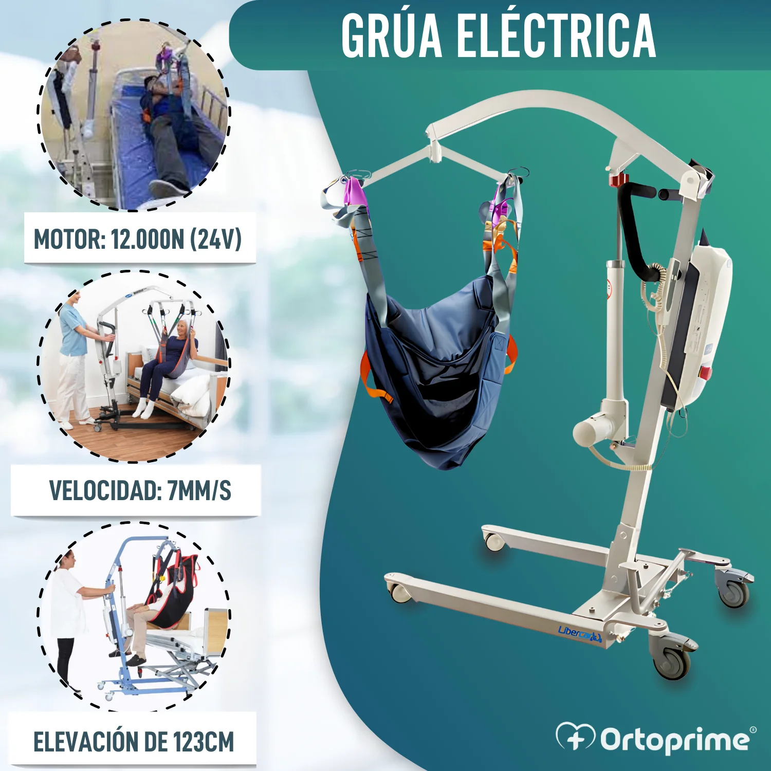 Grúa Ortopédica con Arnés para Soporte de Cabeza Incluido - Image 5