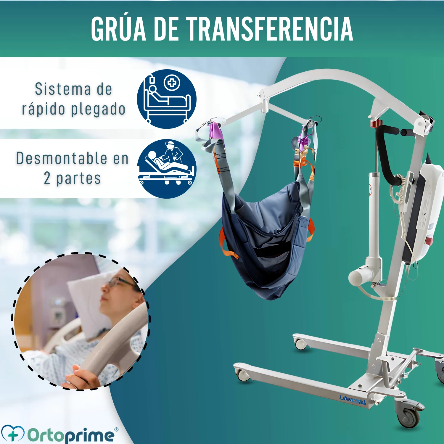 Grúa Ortopédica con Arnés para Soporte de Cabeza Incluido - Image 9
