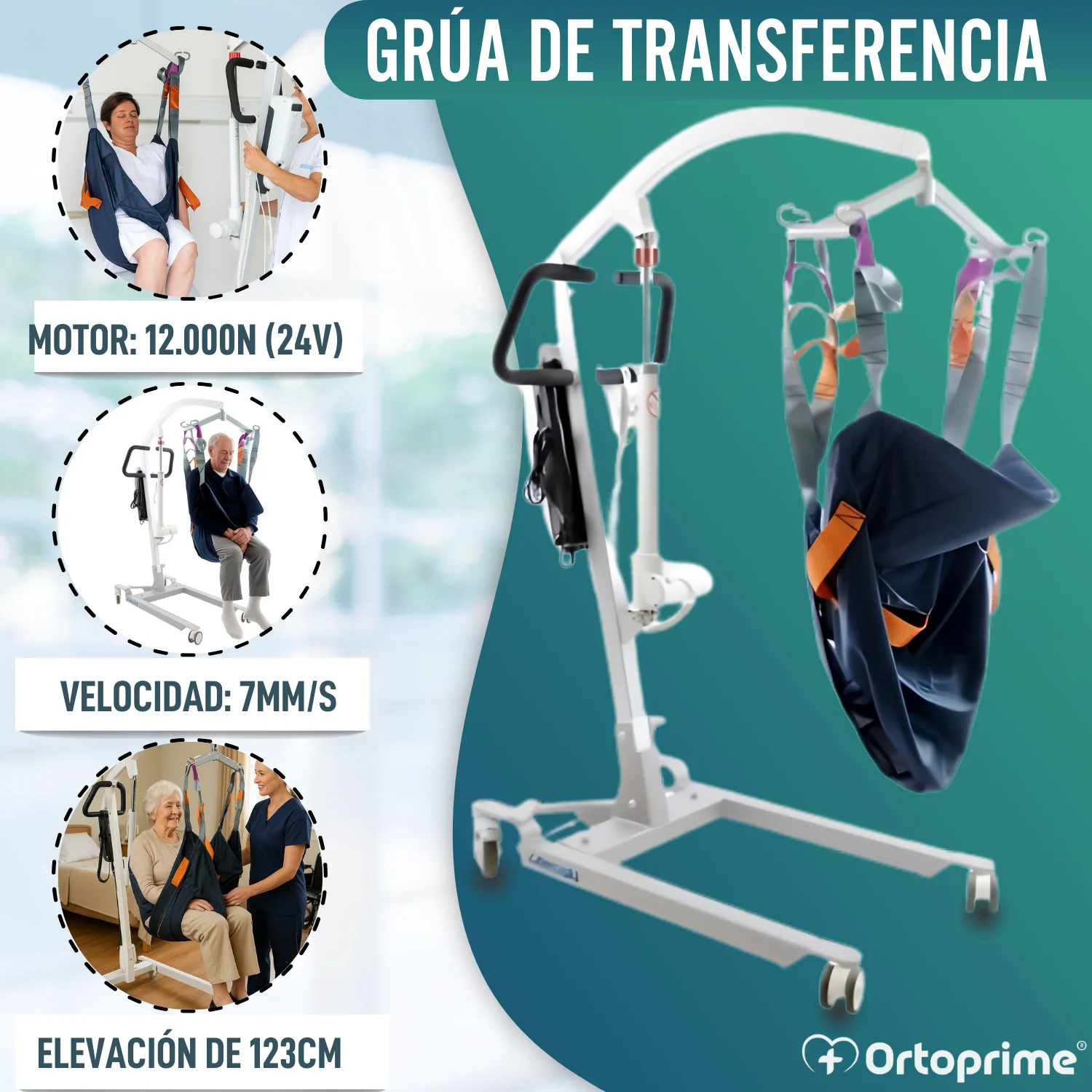 Grúa para Elevar Usuario con Arnés de Ajuste Rápido Incluido - Image 5