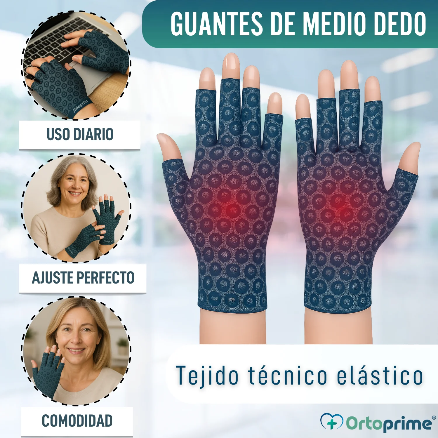 Guantes Terapéuticos Artritis y Artrosis | Tejido Técnico Elástico - Image 3