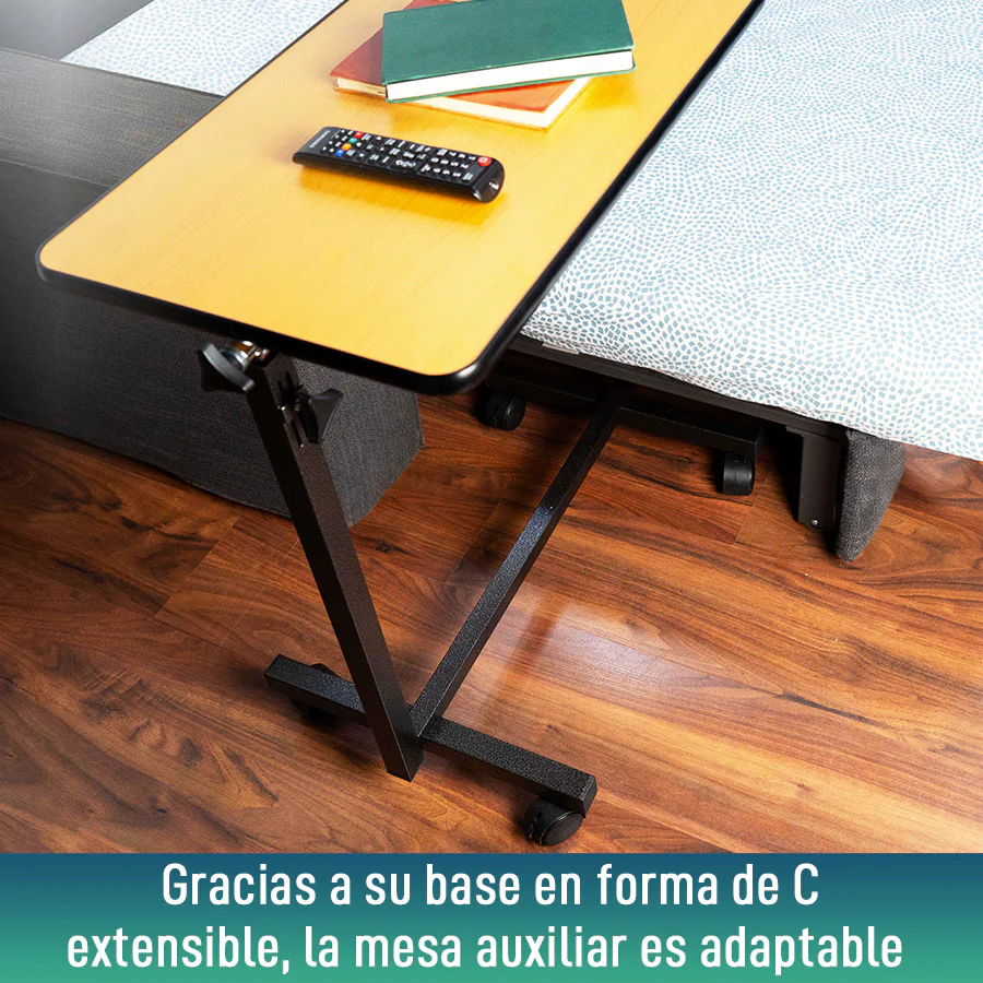Mesa Auxiliar Plegable con Altura Regulable Tablero Abatible 90° - Image 7