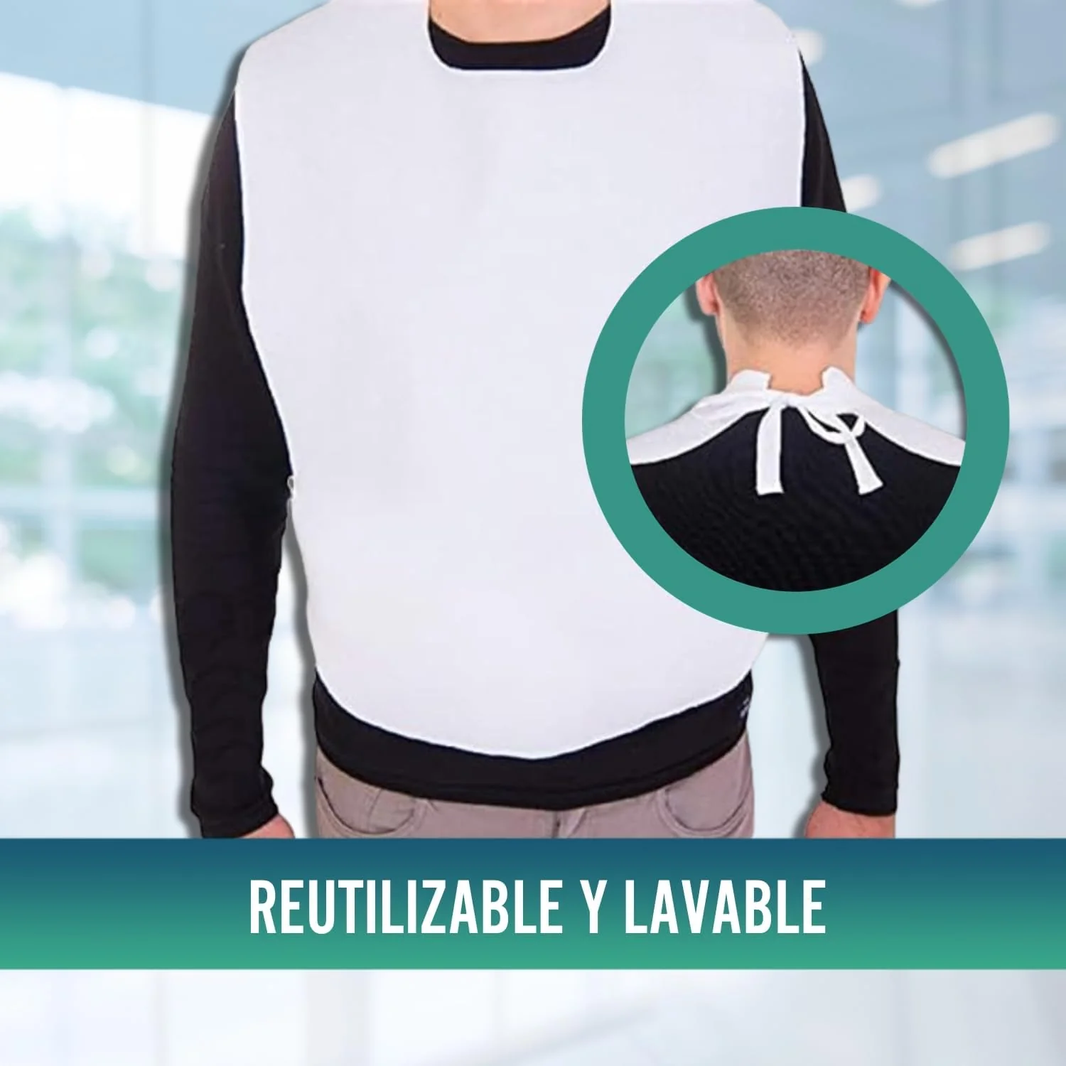 Pack 3 Babero Impermeable - Reutilizable para Adultos Mayores - Image 3