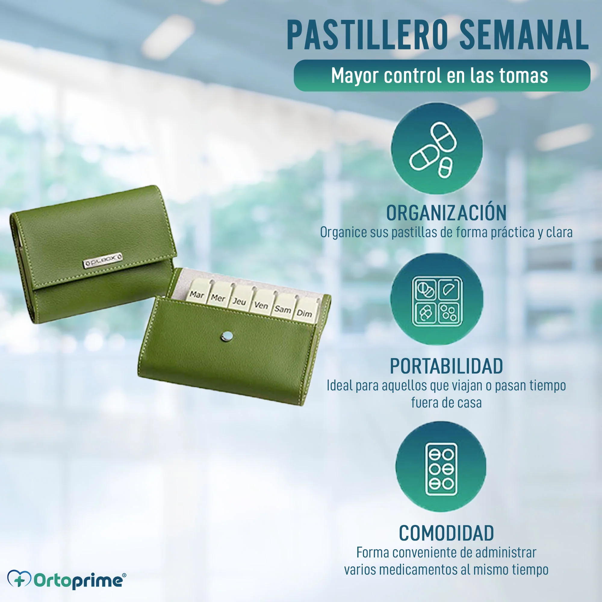 Pastillero Semanal con Compartimientos Extraíbles | Colores - Image 5