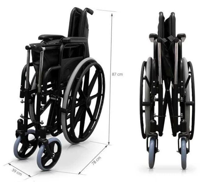 Silla de Ruedas Acero con Reposapies Elevables | Commodity - Image 3