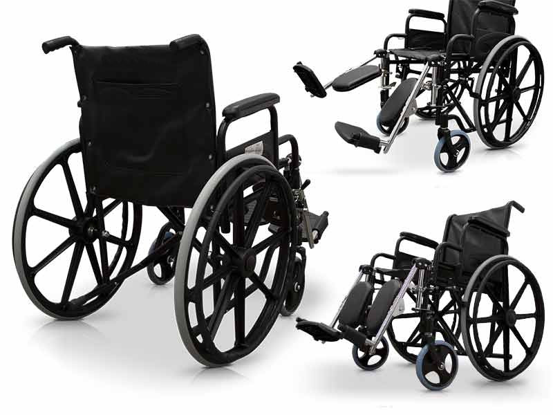 Silla de Ruedas Acero con Reposapies Elevables | Commodity - Image 4