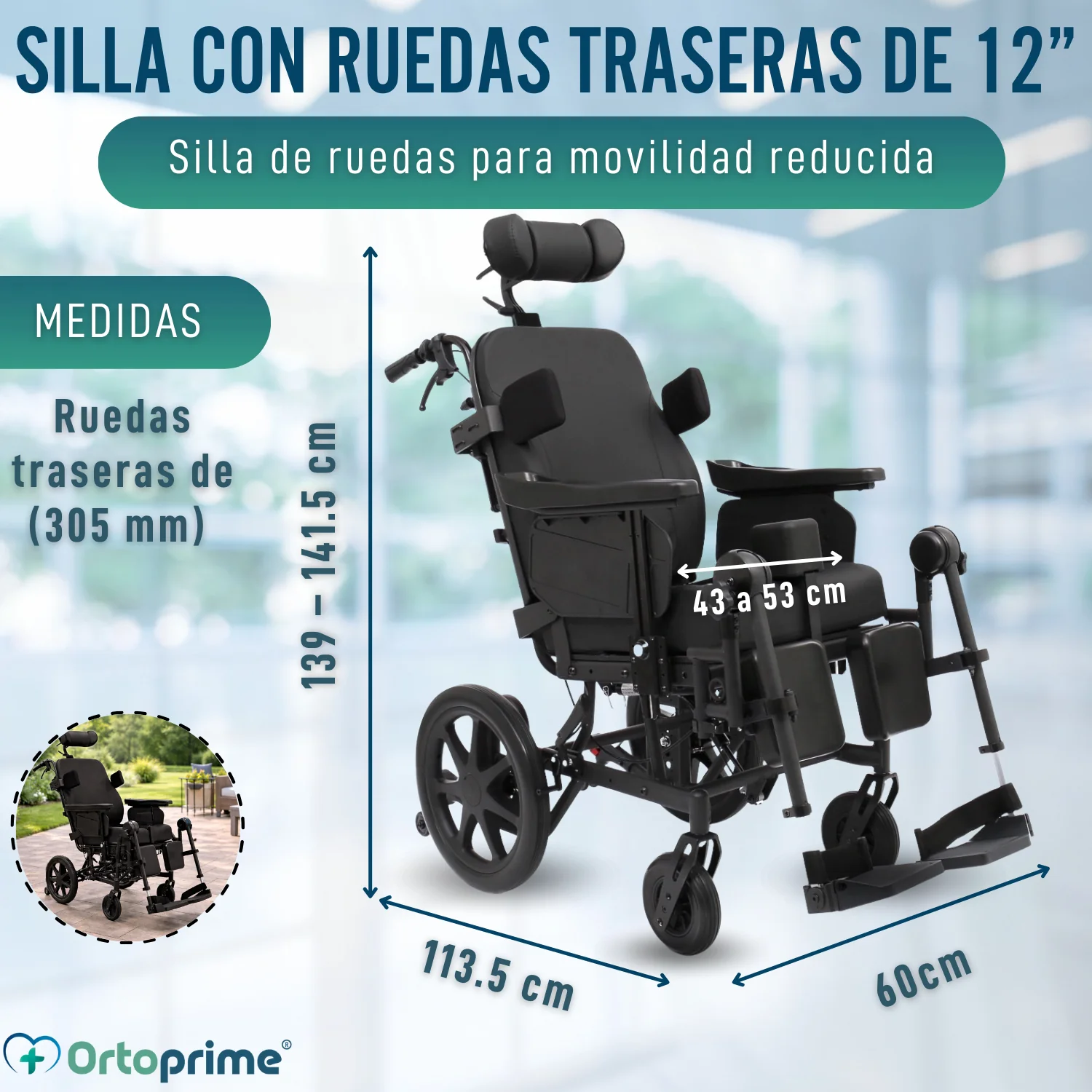 Silla de Ruedas de Posicionamiento Basculante | Anti Úlceras - Image 2