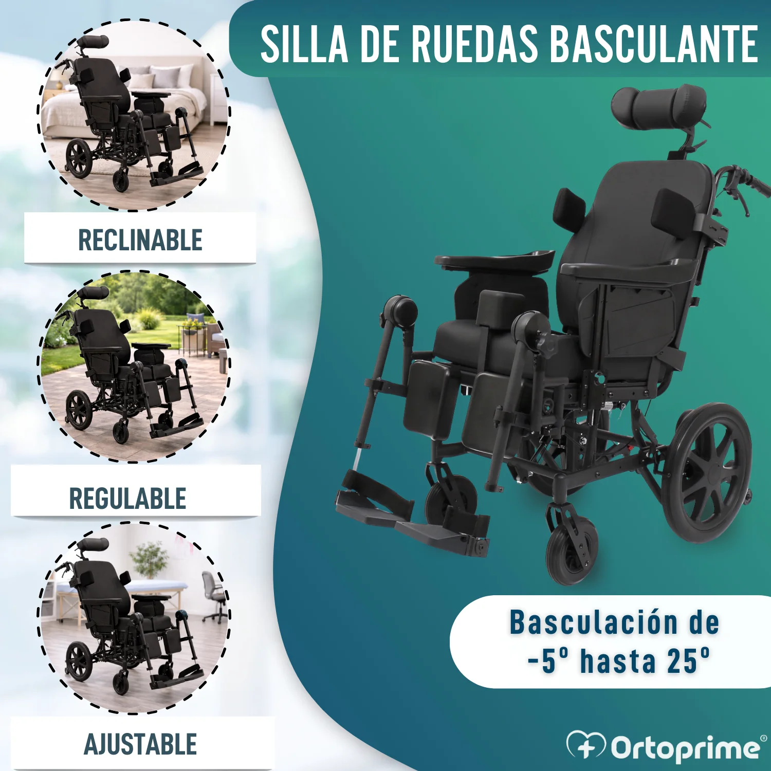 Silla de Ruedas de Posicionamiento Basculante | Anti Úlceras - Image 3