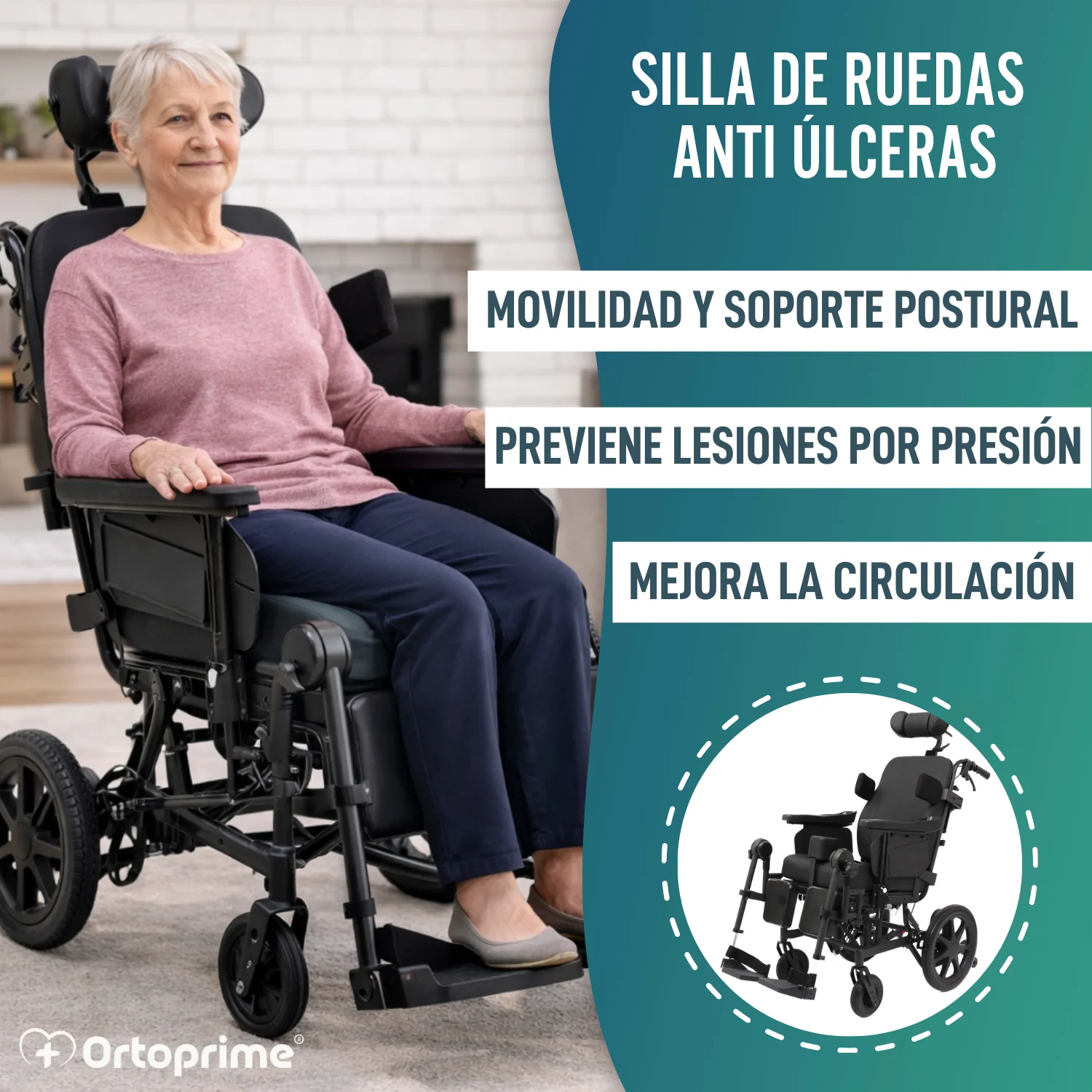 Silla de Ruedas de Posicionamiento Basculante | Anti Úlceras - Image 4