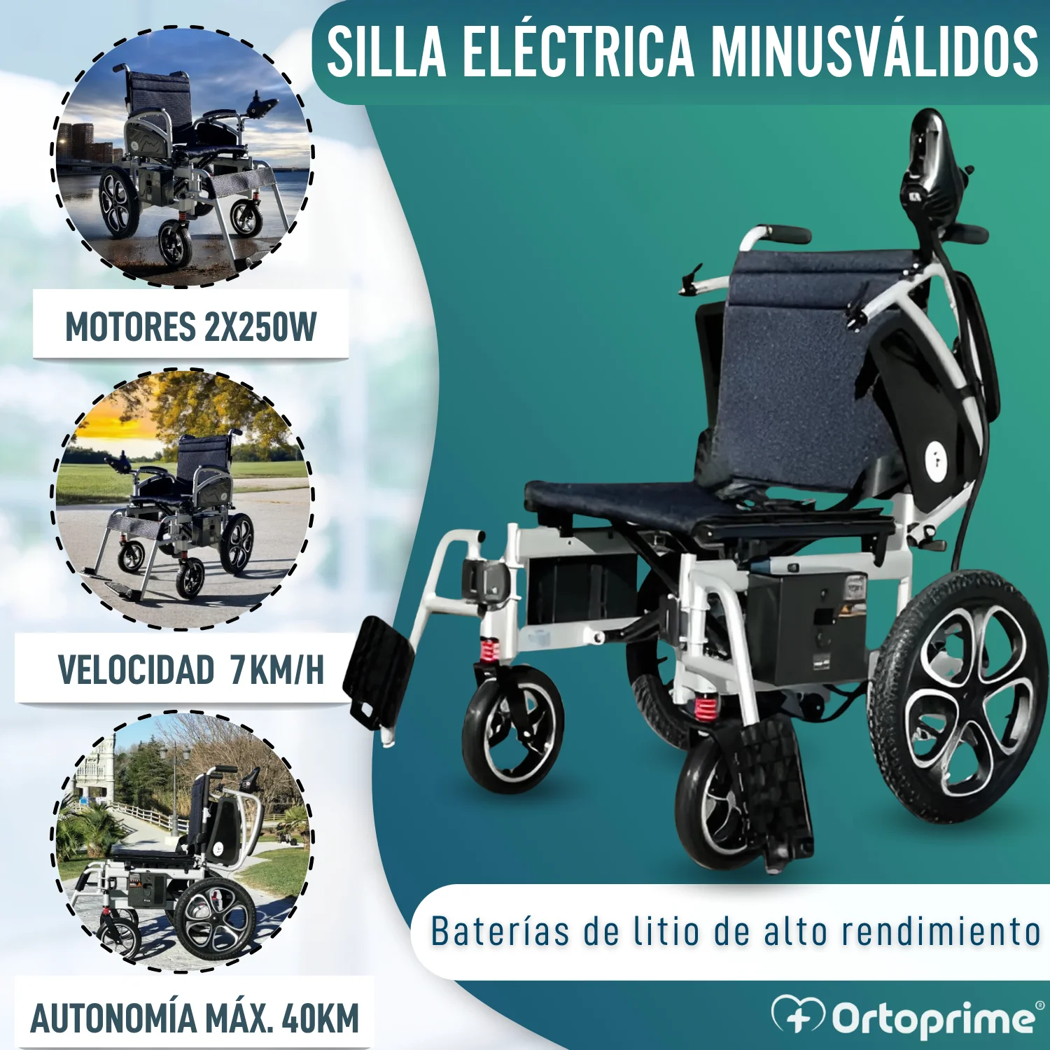 Silla Eléctrica de Ruedas Grandes | con Batería de Litio - Image 3
