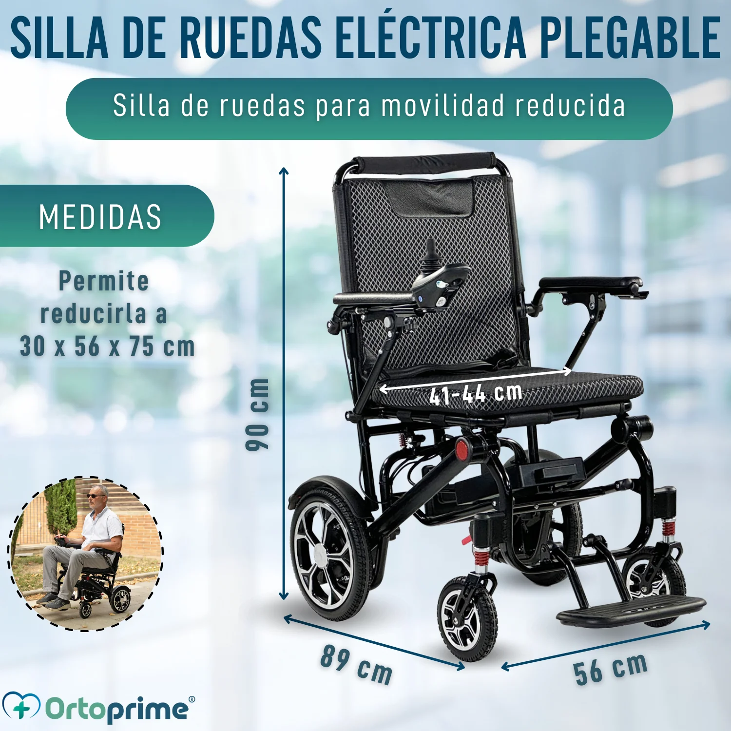 Silla de Ruedas Eléctrica Plegable Súper Ligera | Batería 10 Ah - Image 2