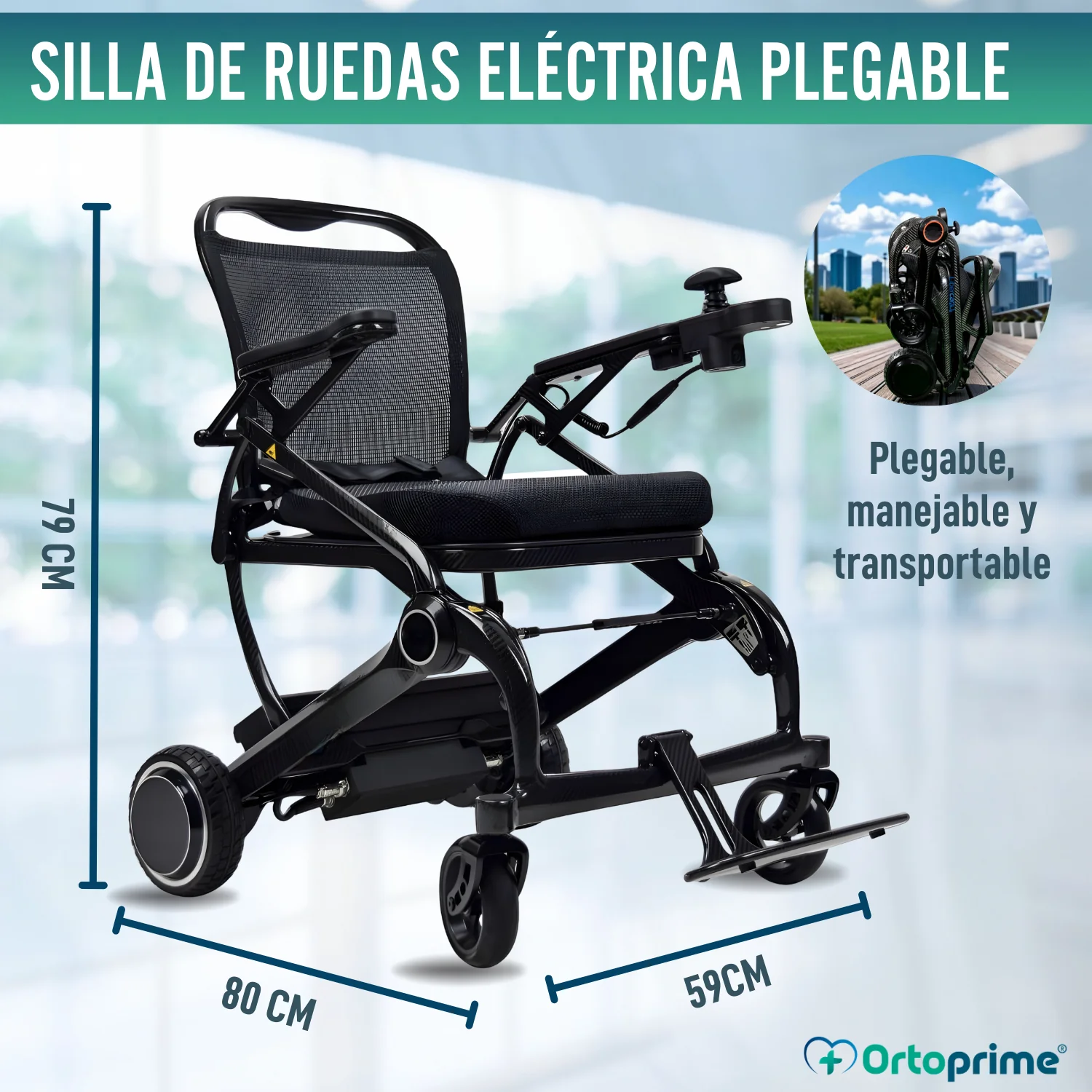 Silla de Ruedas Eléctrica Ultracompacta | Fibra de Carbono - Image 2