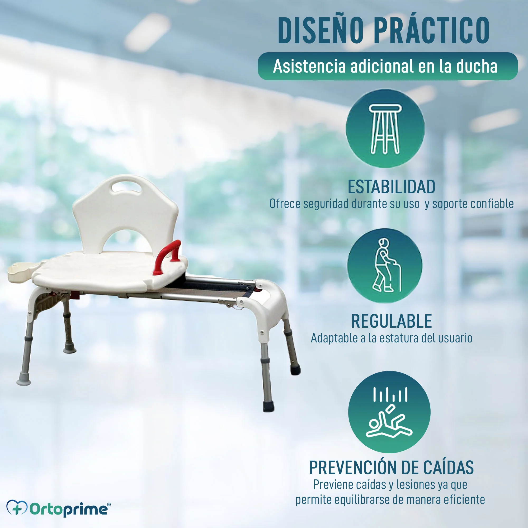 Silla de Bañera para Transferencias Seguras |  Asiento Deslizante Confort - Image 5