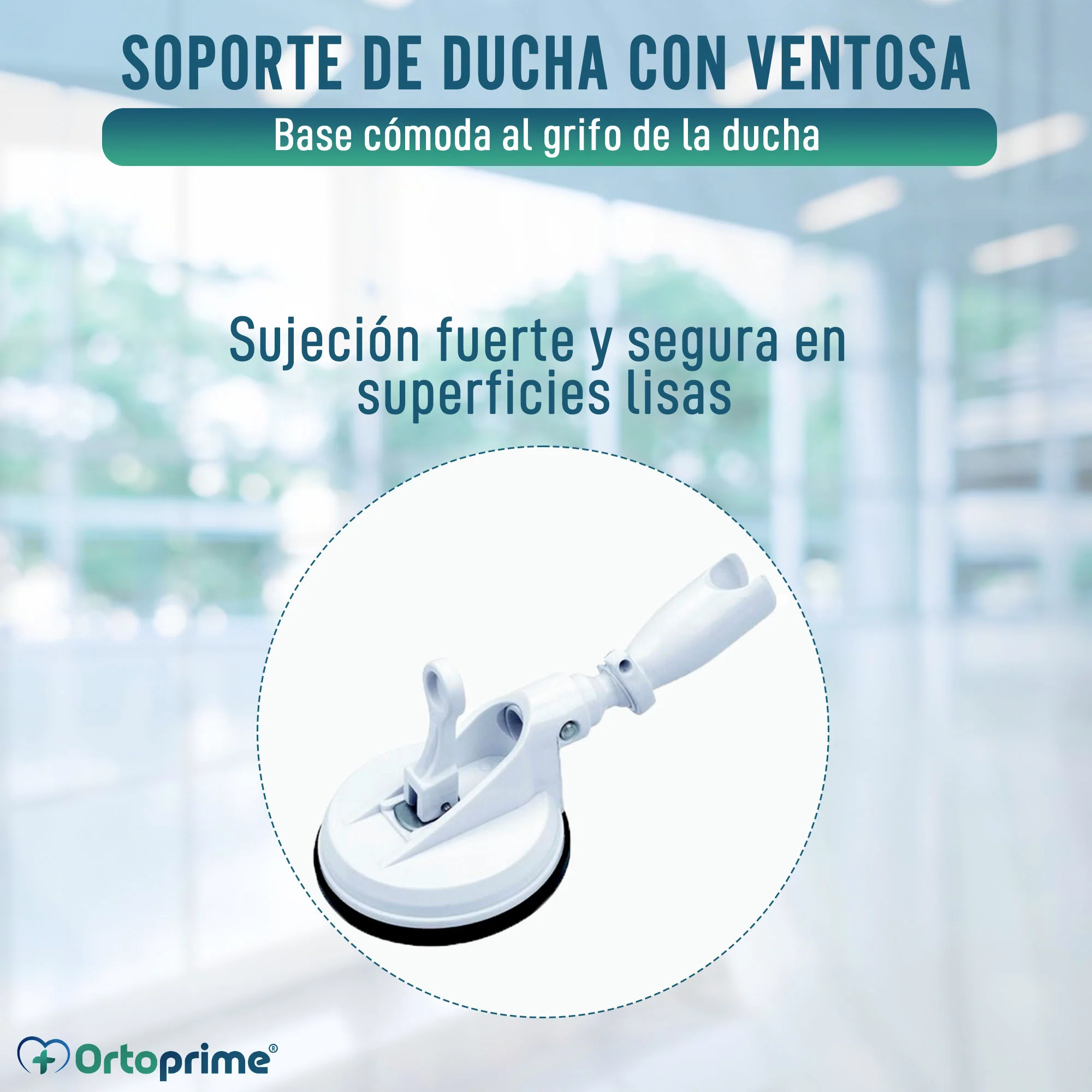 Soporte Ducha con Sistema de Ventosa y Palanca | Universal - Image 2