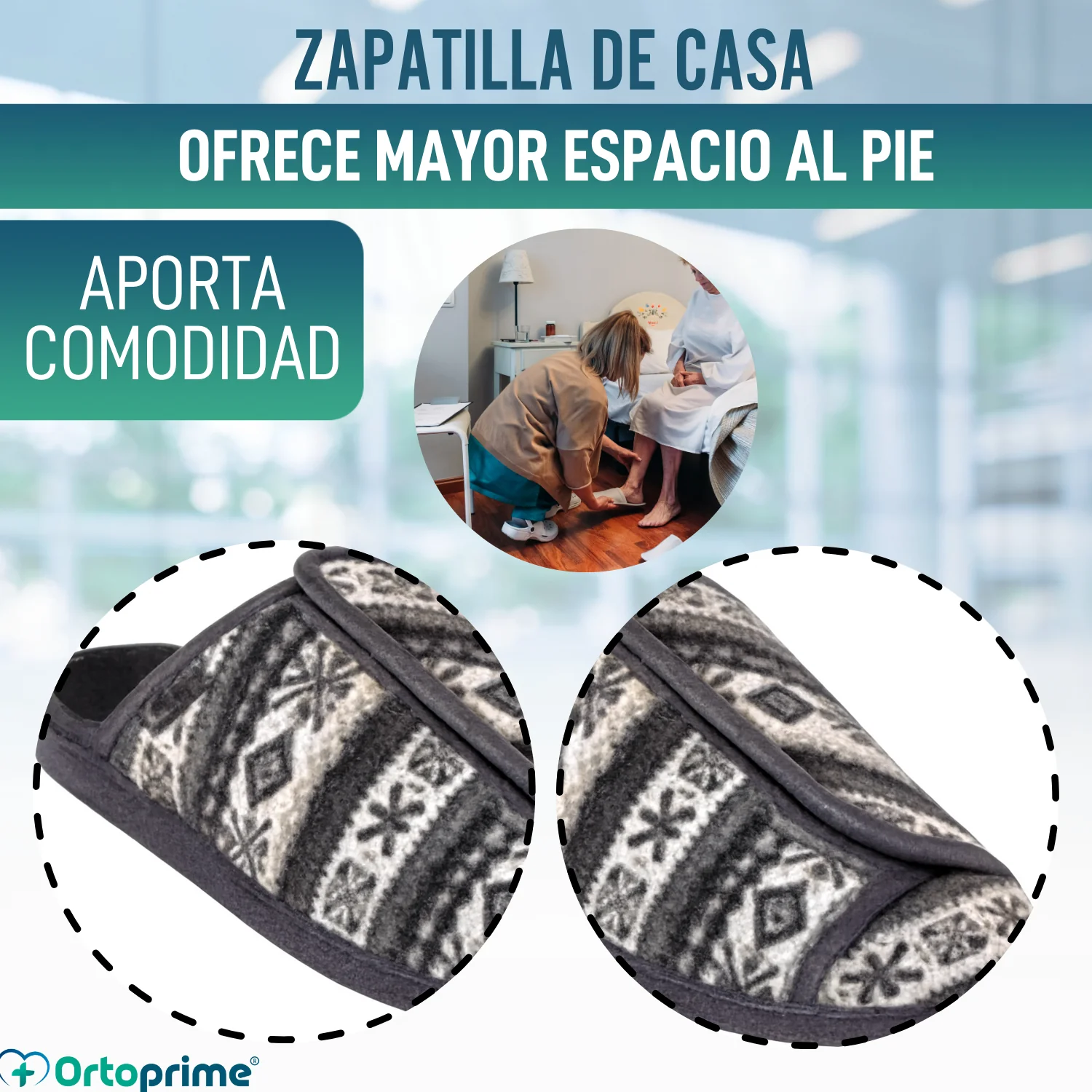 Zapatilla de Estar en Casa Esquimal con Velcro - Image 6